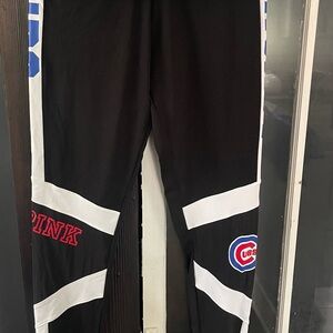 Victoria's Secret Black and White Kids Leggings with Red Accents